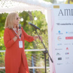 Elisa Gil, presidenta de AMDA, durante el Encuentro de Verano 2026 celebrado en Playa de Madrid 1932.